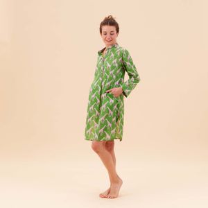 Giraffe Pink Green Cotton Night Shirt 13