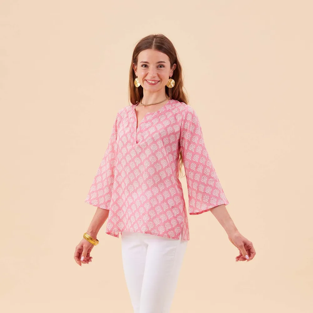 Fifer Pink Cotton Kurta Tunic