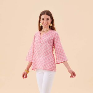 Fifer Pink Cotton Kurta Tunic 3