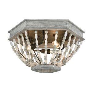 Summerton 18'' Wide 3-Light Flush Mount - Washed Gray 1