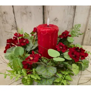 Scarlet Fern 6.5in Candle Ring 1