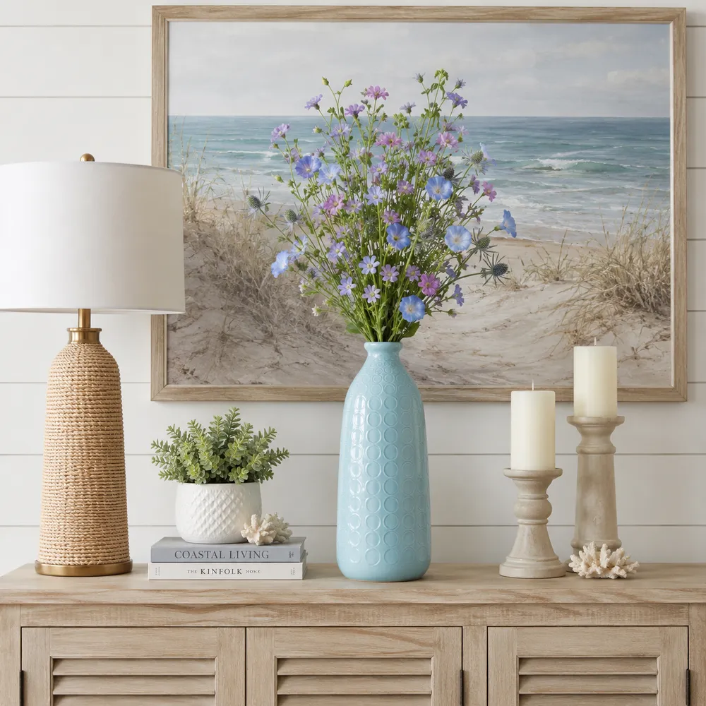 HOUSTONWOOD BLUE VASE 16 (IN)