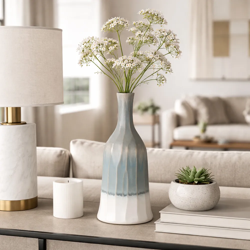 CARVERPORT BLUE VASE 15 (IN)