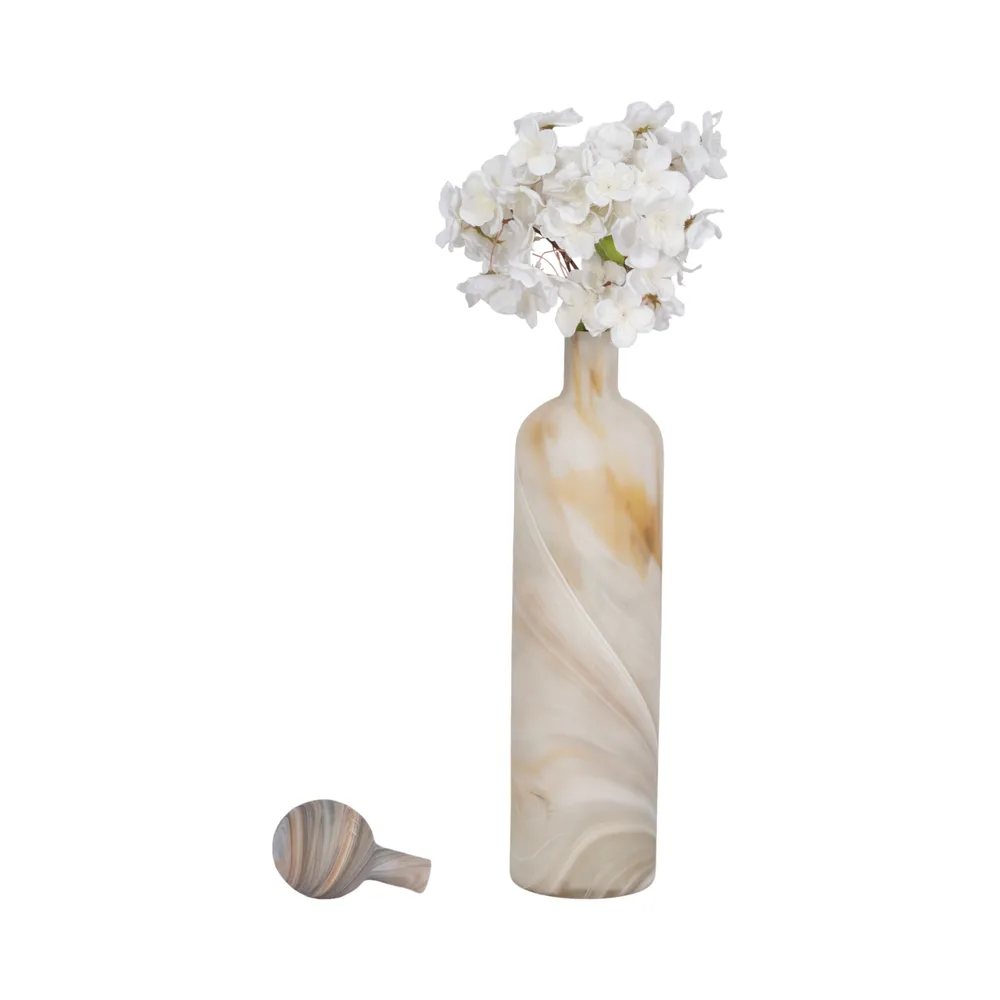 NEWTONGROVE GRAY GLASS VASE 20 (IN)