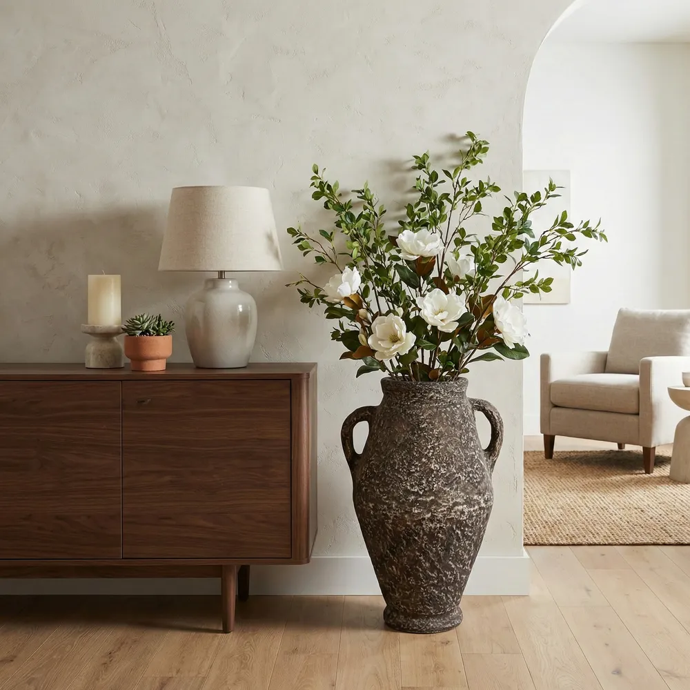 NATESTONE BROWN VASE 31 (IN)