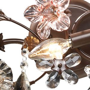 Cristallo Fiore 30'' Wide 3-Light Vanity Light - Deep Rust 4