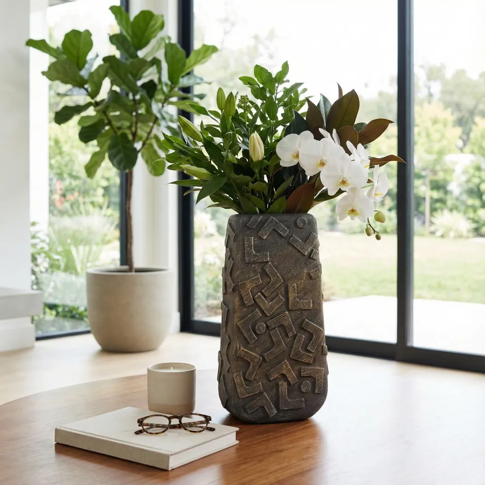 EVERTONWIND BRONZE VASE 17 (IN)