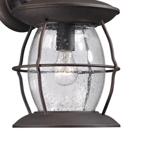Village Lantern 17'' High 1-Light Outdoor Sconce - Weathered Charcoal 4