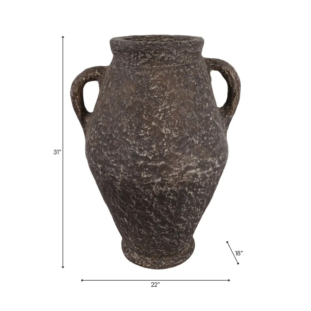 NATESTONE BROWN VASE 31 (IN)