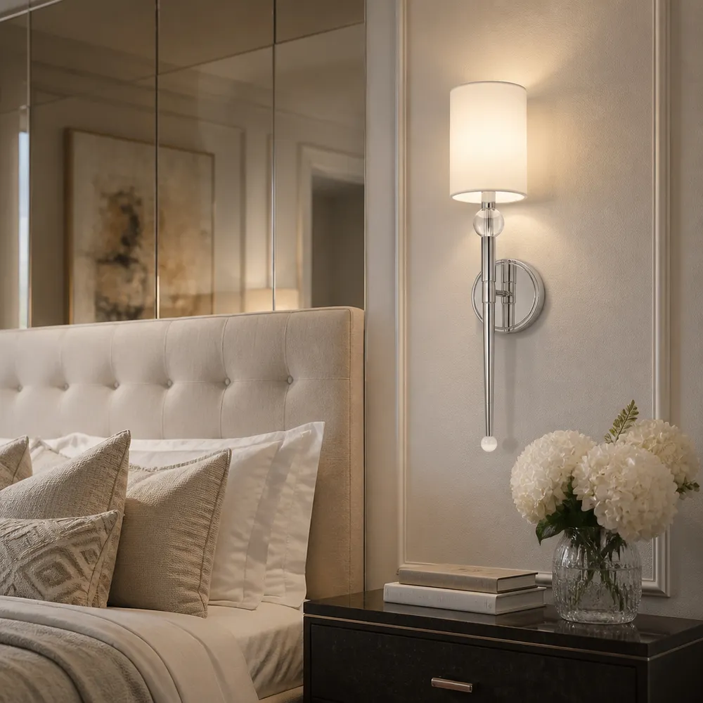 HOLLYPORT WHITE SCONCE 22 (IN)