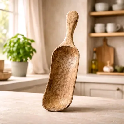 Dark Wood Paddle Chopping Board 16x4x0.5in