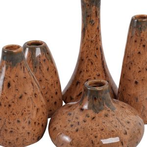 PAXTON SET OF 5 BROWN VASES 8 (IN) 6