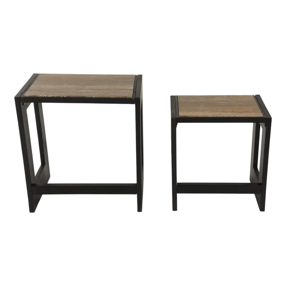 S/2 20/24"WENSTON ACACIA WD ACCENT TBLES,BRWN 2BXS