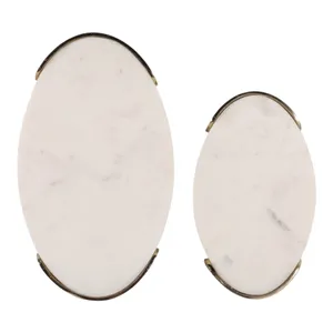 OWENPARK SET OF 2 WHITE TRAY 2 (IN) 9