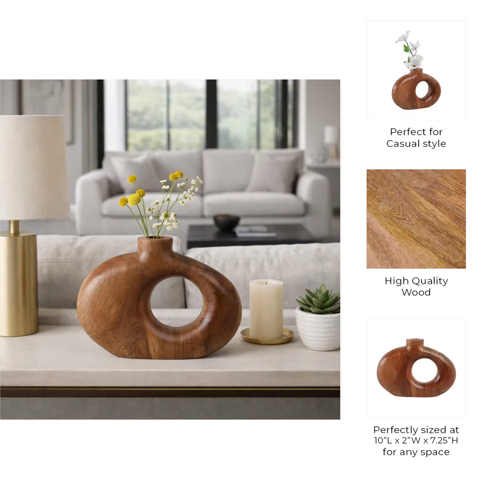 GRIFFINMOOR BROWN VASE 7 (IN)