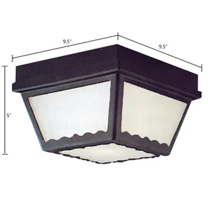 Wavy 9.5'' Wide 2-Light Outdoor Flush Mount - Black 2