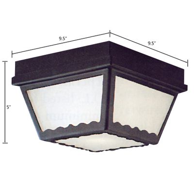 Wavy 9.5'' Wide 2-Light Outdoor Flush Mount - Black