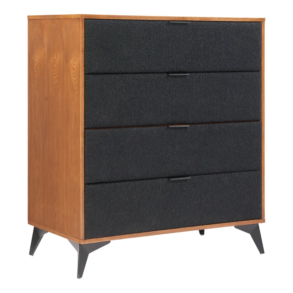 Zarif Chest Black & Walnut