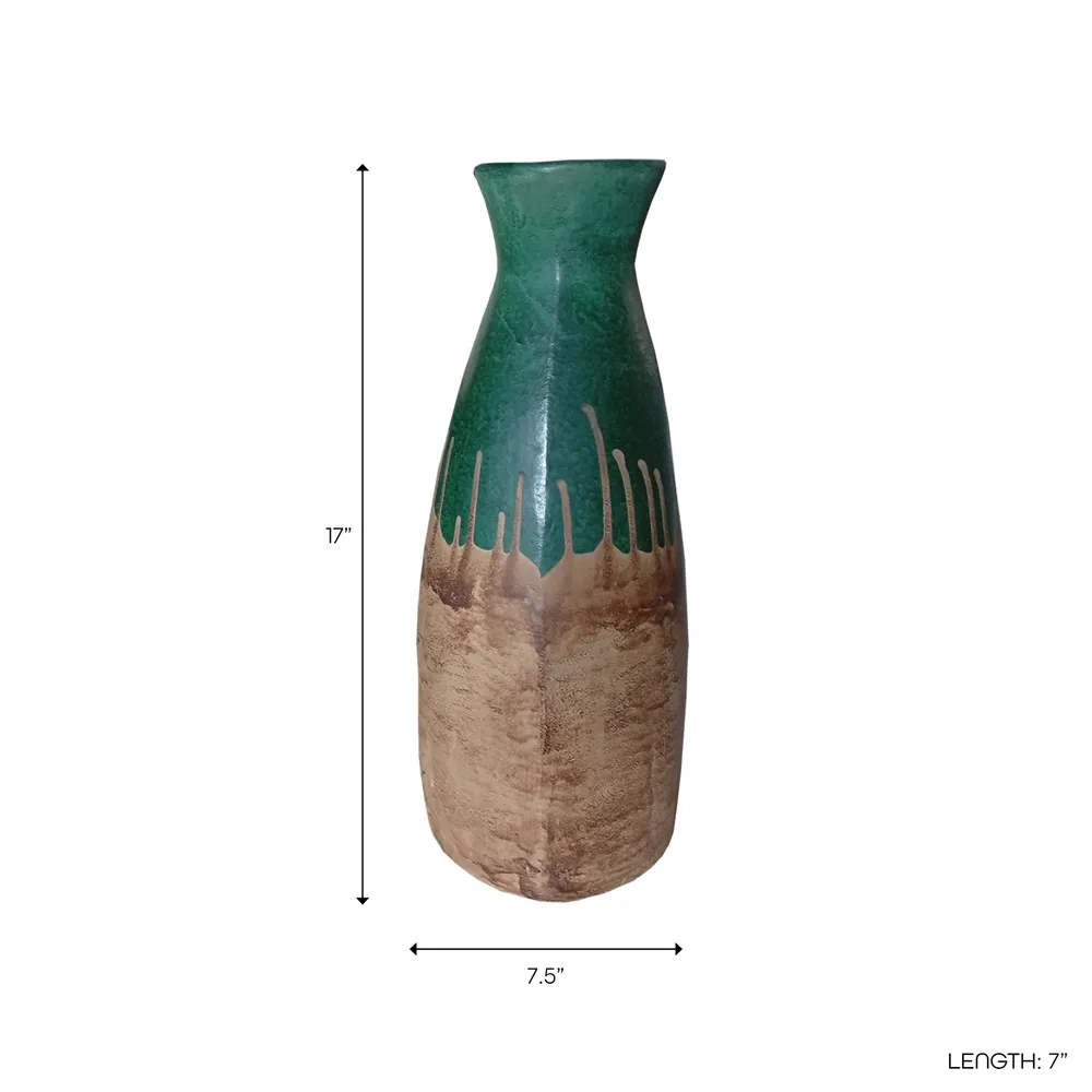 DARIENMILL GREEN VASE 17 (IN)