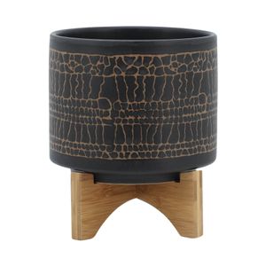 LANDONVIEW BLACK PLANTER 9 (IN) 1