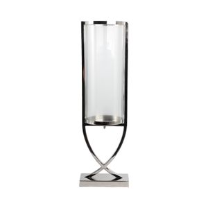 OLIVERHAVEN SILVER CANDLE HOLDER 27 (IN) 5