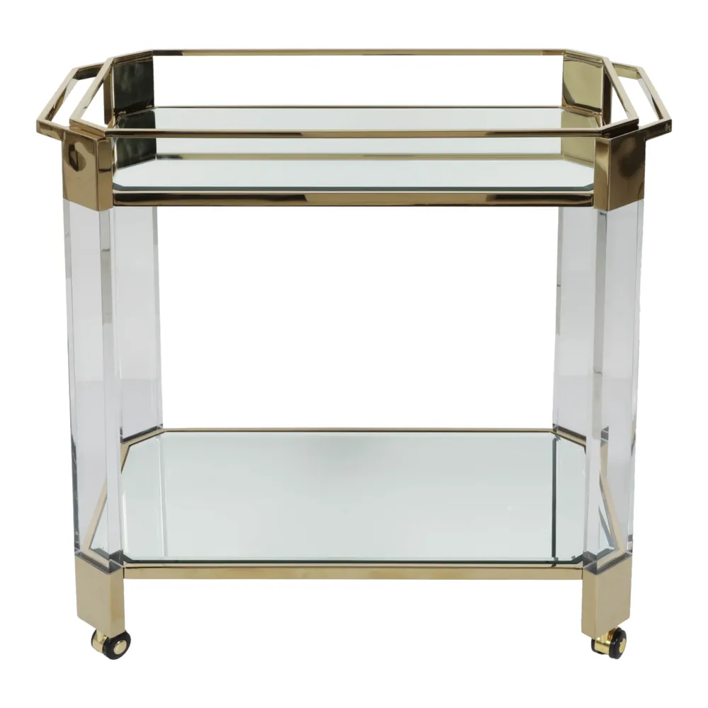 JUNEMORE CLEAR BAR CART 32 (IN)