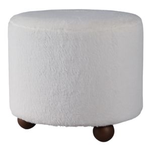 BAKERGROVE IVORY OTTOMAN 18 (IN) 3