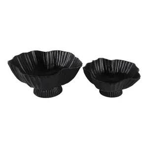 BREEVALE SET OF 2 BLACK BOWLS 7 (IN) 6