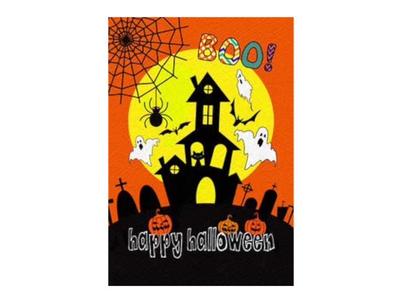 12X18IN HAPPY HALLOWEEN BOO 2