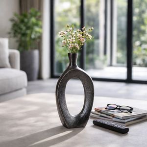 ALBAFORD BLACK VASE 8 (IN) 12