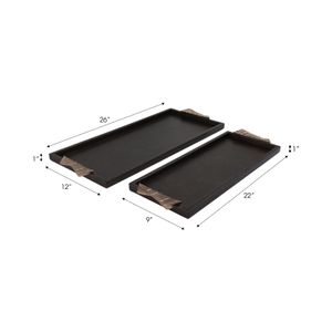KIRBYTON SET OF 2 GRAY TRAY 1 (IN) 8