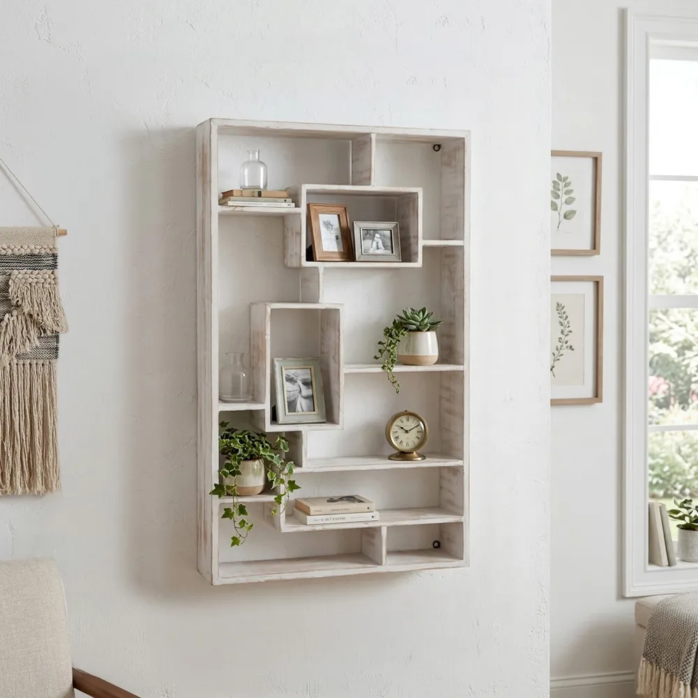 RAFETON WHITE WALL SHELF 39 (IN)