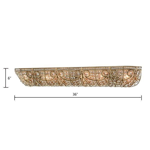 Elizabethan 36'' Wide 6-Light Vanity Light - Dark Bronze