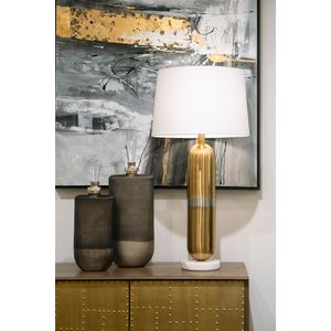 Pill 34'' High 1-Light Table Lamp - Aged Brass 5