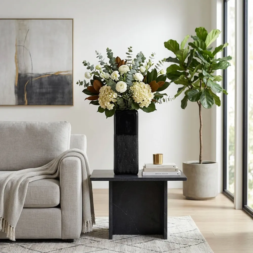 BECKHAVEN BLACK VASE 18 (IN)