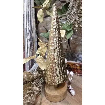 Gold Metal Tree 11x3x3in