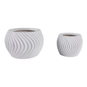 HAYFIELDPARK SET OF 2 WHITE PLANTER 8 (IN) 4