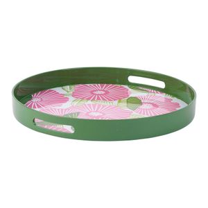 Poppy Papaver Round Lacquer Serving Tray 5