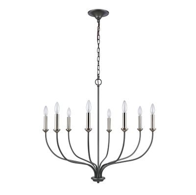 Madeline 32.5″ Wide 8-Light Chandelier - Dark Gray