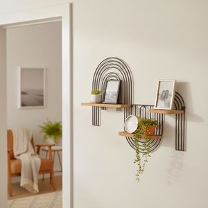 HALFORDPARK BROWN WALL SHELF 18 (IN) 10