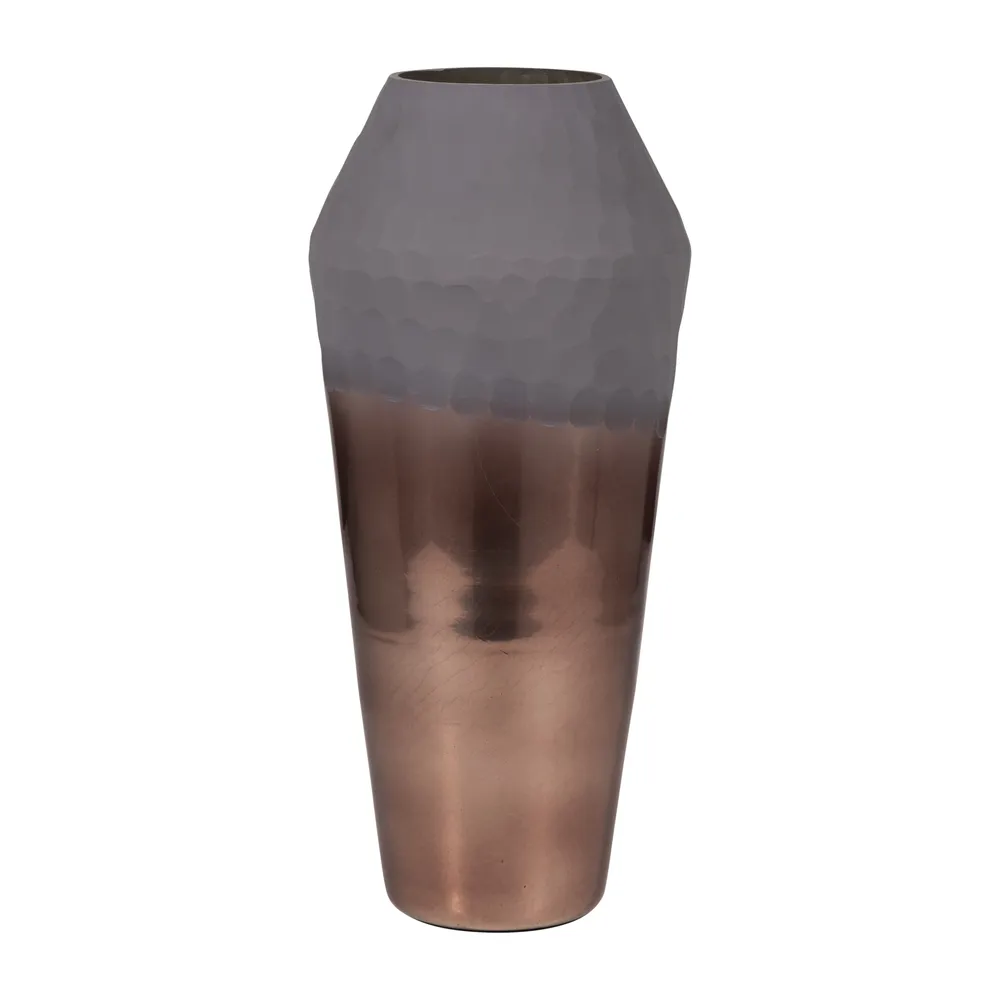 DAYTONSHAW BRONZE GLASS VASE 17 (IN)