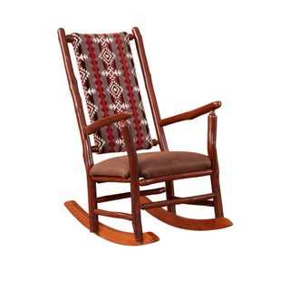 Hickory Log Rocking Chair - Premium Fabric