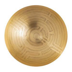 Maze Etched Centerpiece Bowl - Brass 4