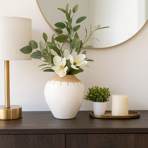 FALLONWIND WHITE VASE 10 (IN) 12