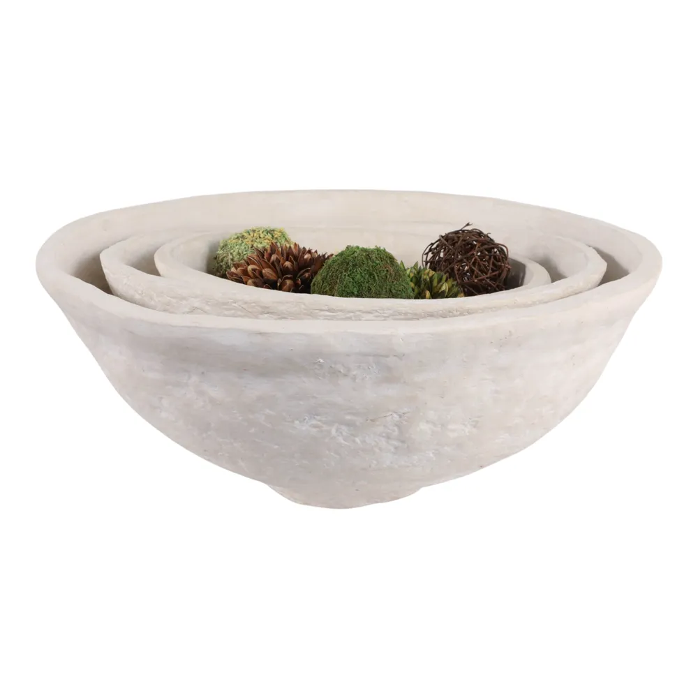 BECKLEY SET OF 3 WHITE BOWLS 10 (IN)
