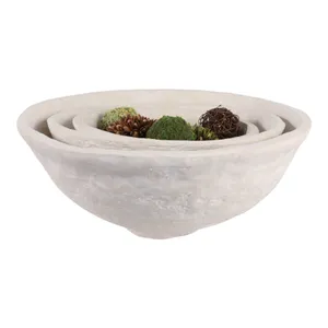 BECKLEY SET OF 3 WHITE BOWLS 10 (IN) 3