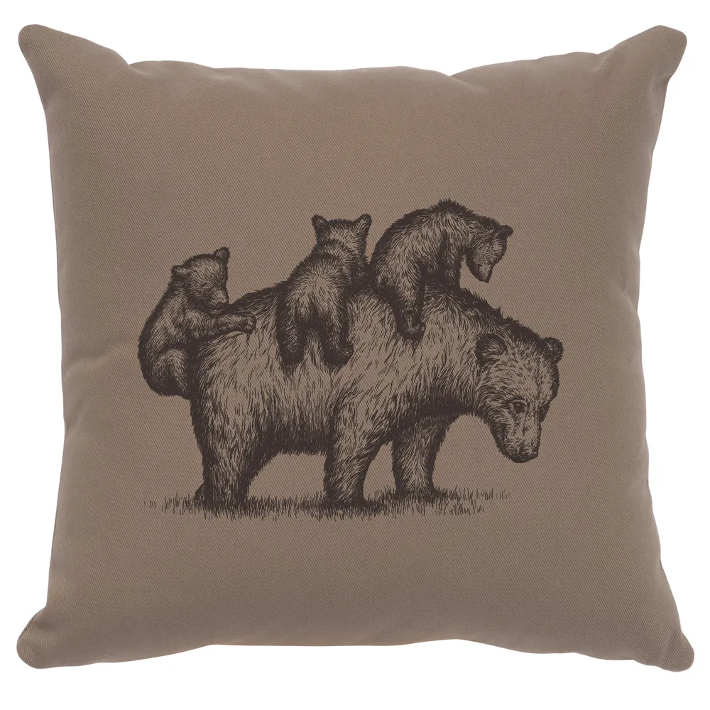 Image Pillow - Mama Bear - Cotton Taupe