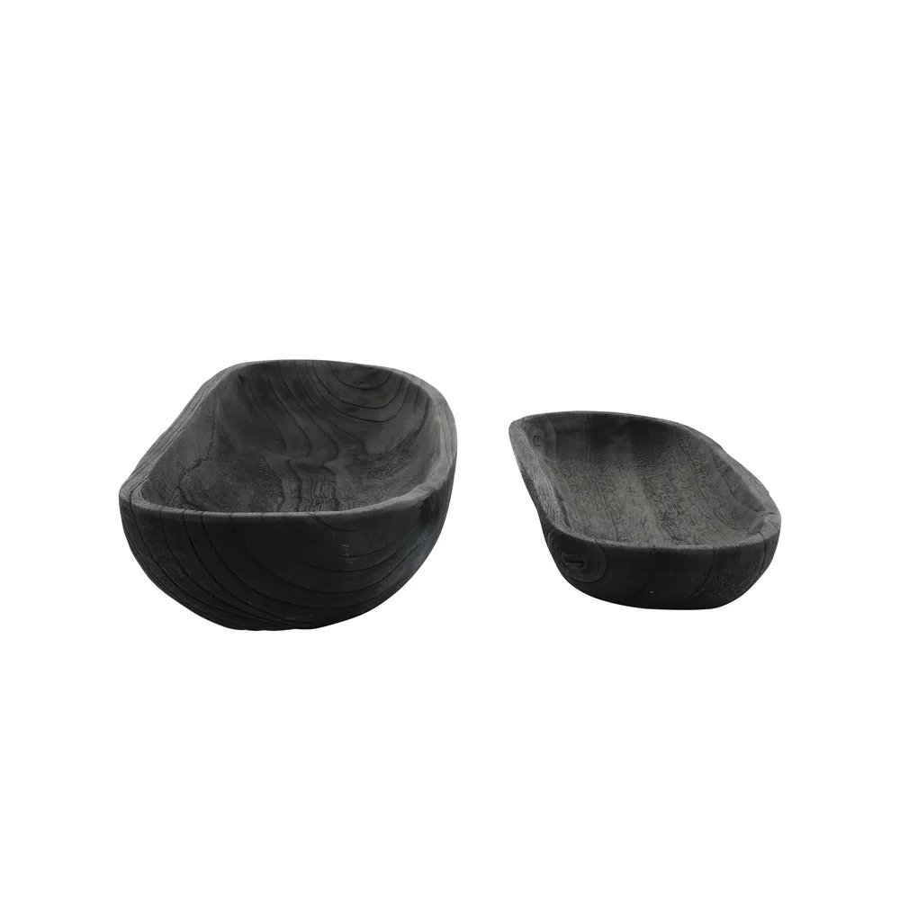 ELTONWIND SET OF 2 BLACK BOWLS 4 (IN)