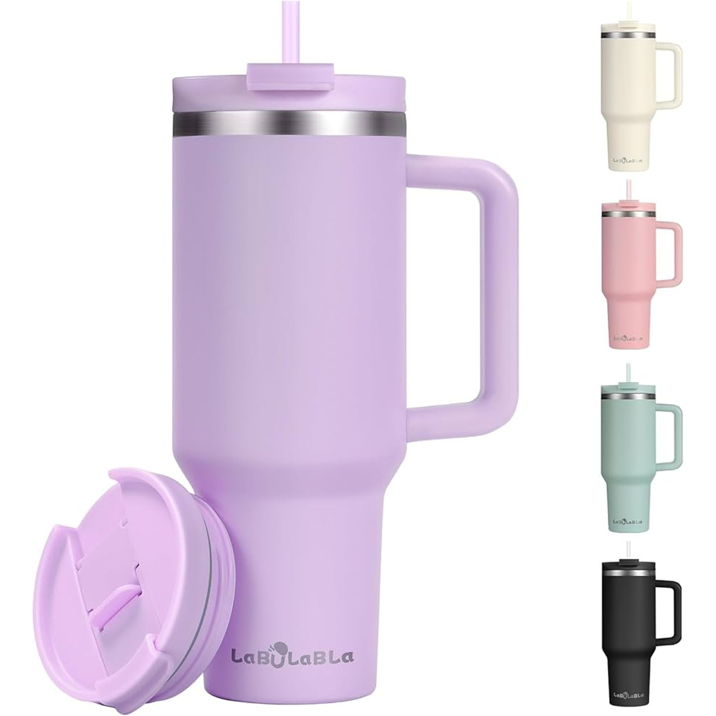 40 OZ DOUBLE WALL TUMBLER W STRAW - LAVENDER