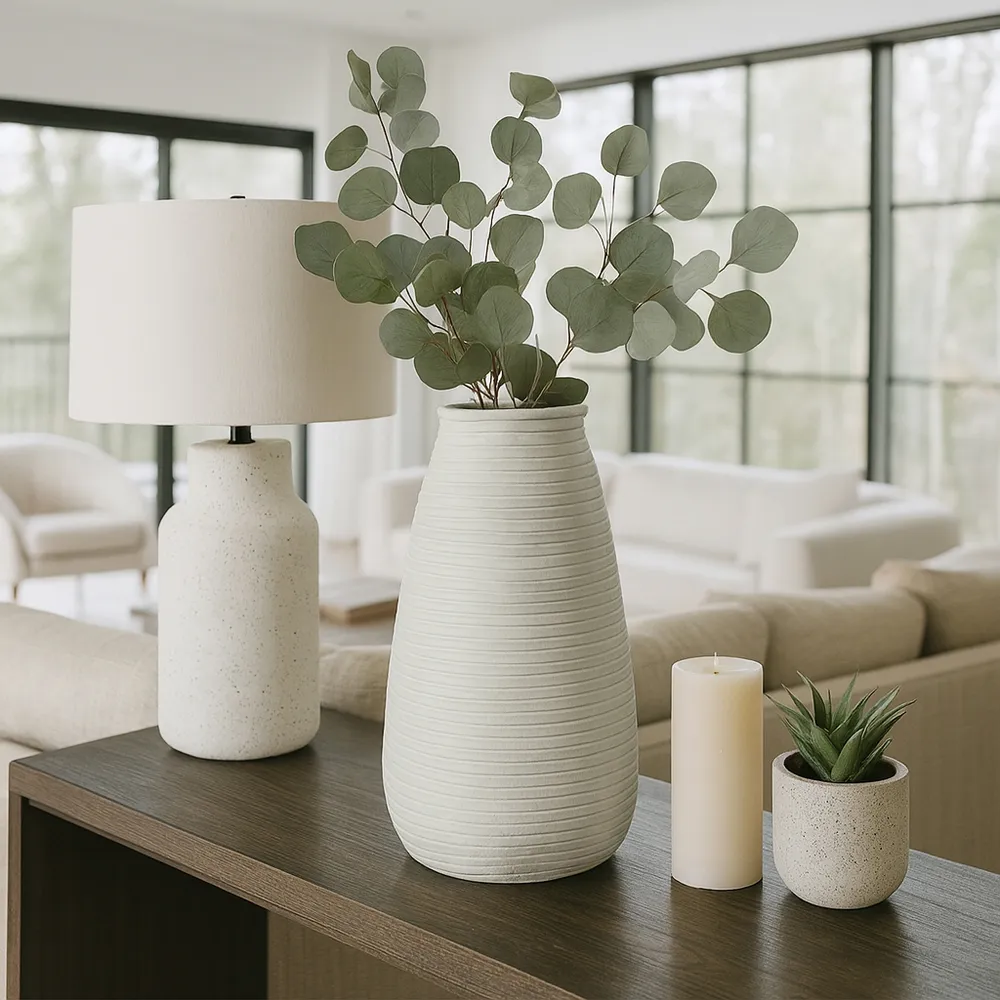 20" PADMA TEAL LARGE ECOMIX VASE